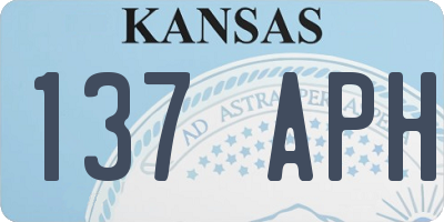 KS license plate 137APH