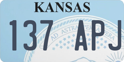 KS license plate 137APJ