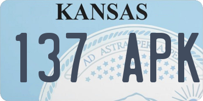 KS license plate 137APK