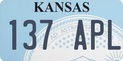 KS license plate 137APL
