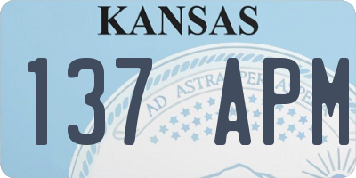 KS license plate 137APM