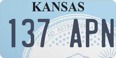 KS license plate 137APN
