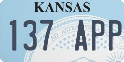 KS license plate 137APP