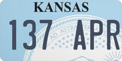 KS license plate 137APR