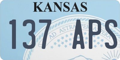 KS license plate 137APS