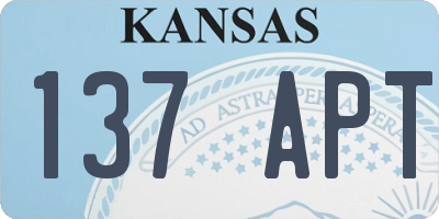 KS license plate 137APT