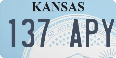 KS license plate 137APY