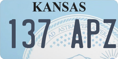 KS license plate 137APZ