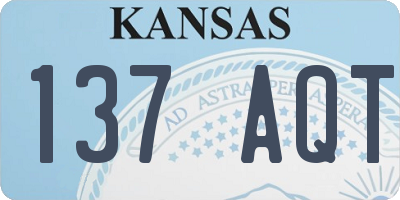 KS license plate 137AQT
