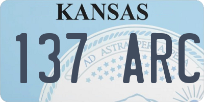 KS license plate 137ARC