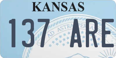 KS license plate 137ARE