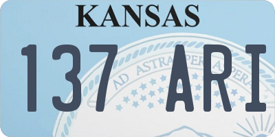 KS license plate 137ARI