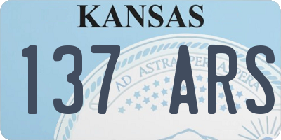 KS license plate 137ARS