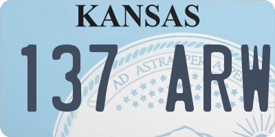 KS license plate 137ARW