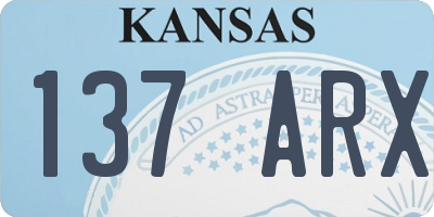 KS license plate 137ARX