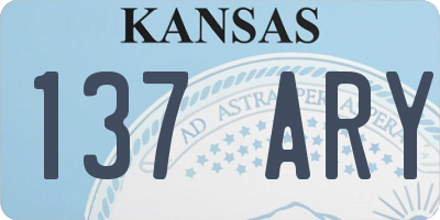 KS license plate 137ARY