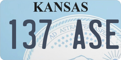 KS license plate 137ASE
