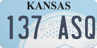 KS license plate 137ASQ