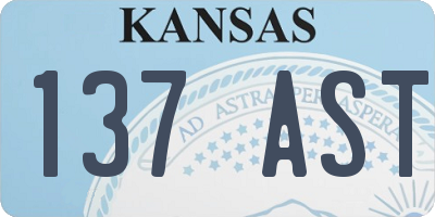 KS license plate 137AST