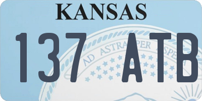 KS license plate 137ATB