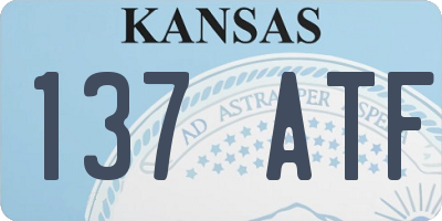 KS license plate 137ATF