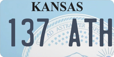 KS license plate 137ATH