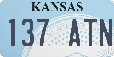 KS license plate 137ATN