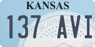 KS license plate 137AVI