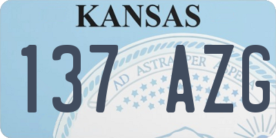 KS license plate 137AZG