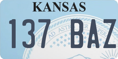 KS license plate 137BAZ