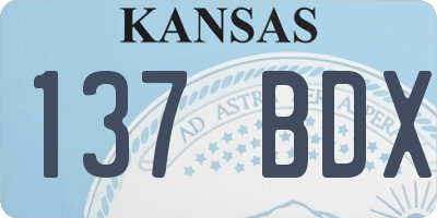 KS license plate 137BDX