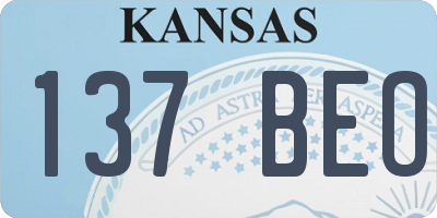 KS license plate 137BEO