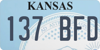 KS license plate 137BFD