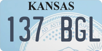 KS license plate 137BGL