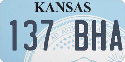 KS license plate 137BHA