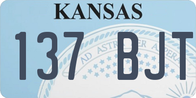 KS license plate 137BJT