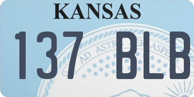 KS license plate 137BLB