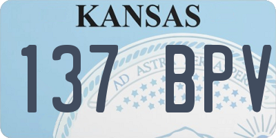 KS license plate 137BPV