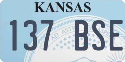 KS license plate 137BSE
