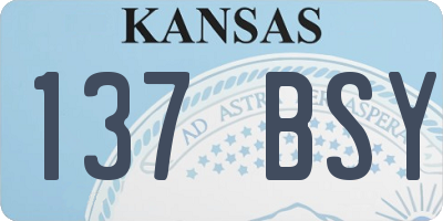 KS license plate 137BSY
