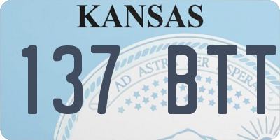 KS license plate 137BTT
