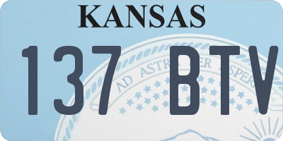 KS license plate 137BTV