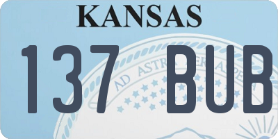 KS license plate 137BUB