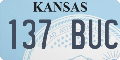 KS license plate 137BUC