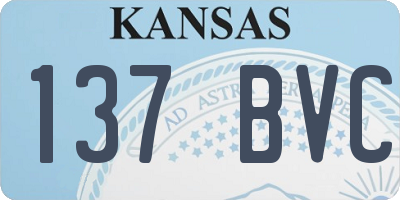 KS license plate 137BVC