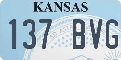 KS license plate 137BVG