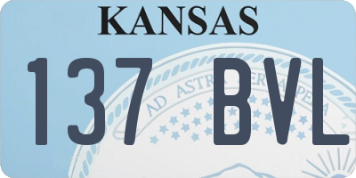 KS license plate 137BVL
