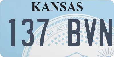 KS license plate 137BVN