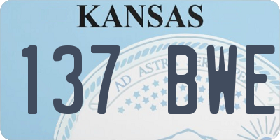 KS license plate 137BWE