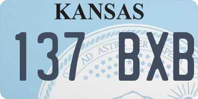 KS license plate 137BXB